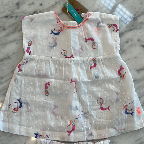 Joules Matching Sets New Baby Girl Joules Mermaid Dotted Swiss